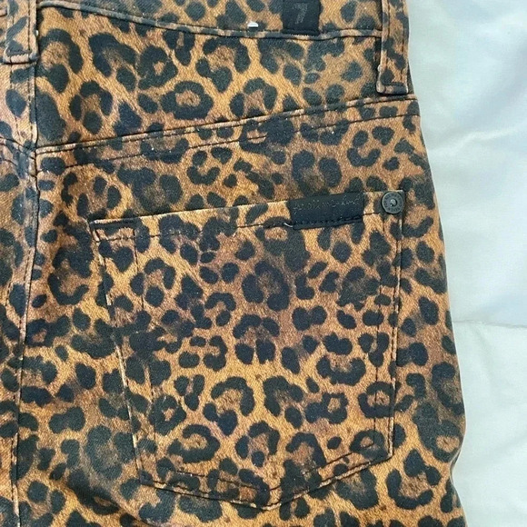 7 for All Mankind leopard coated bootcut pants - Picture 9 of 13